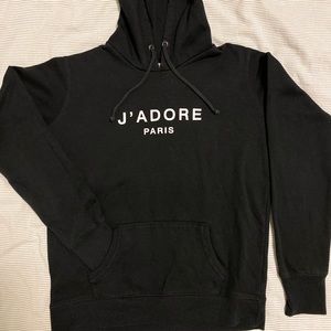 Cotton On Black J’ ADORE Paris Hoodie Size M